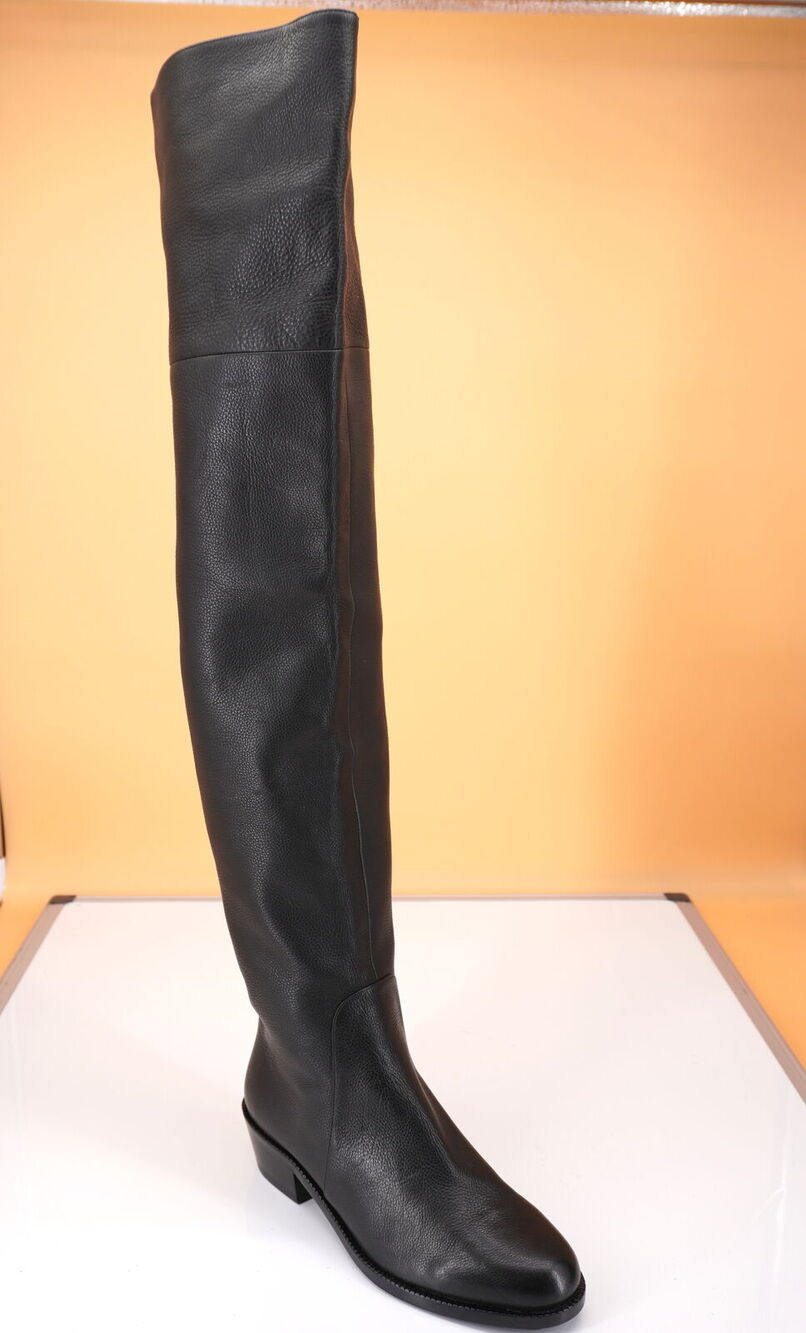 Salvatore Ferragamo Bucaneve Black Leather Over-the-knee Boots Size 5.5 $1590